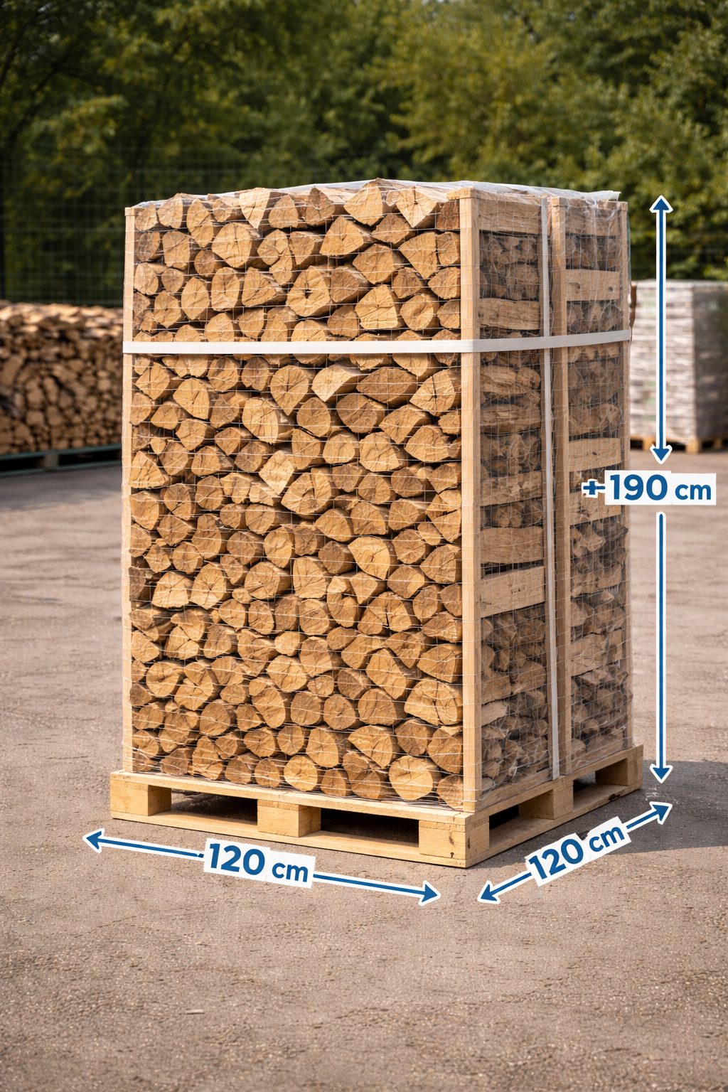 Volle pallet Brandhout Berk | 2,3 m³