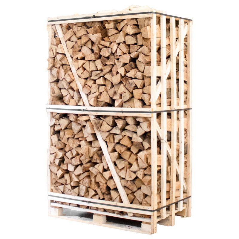 Volle pallet ovengedroogd gekloofd beuken haardhout 25cm