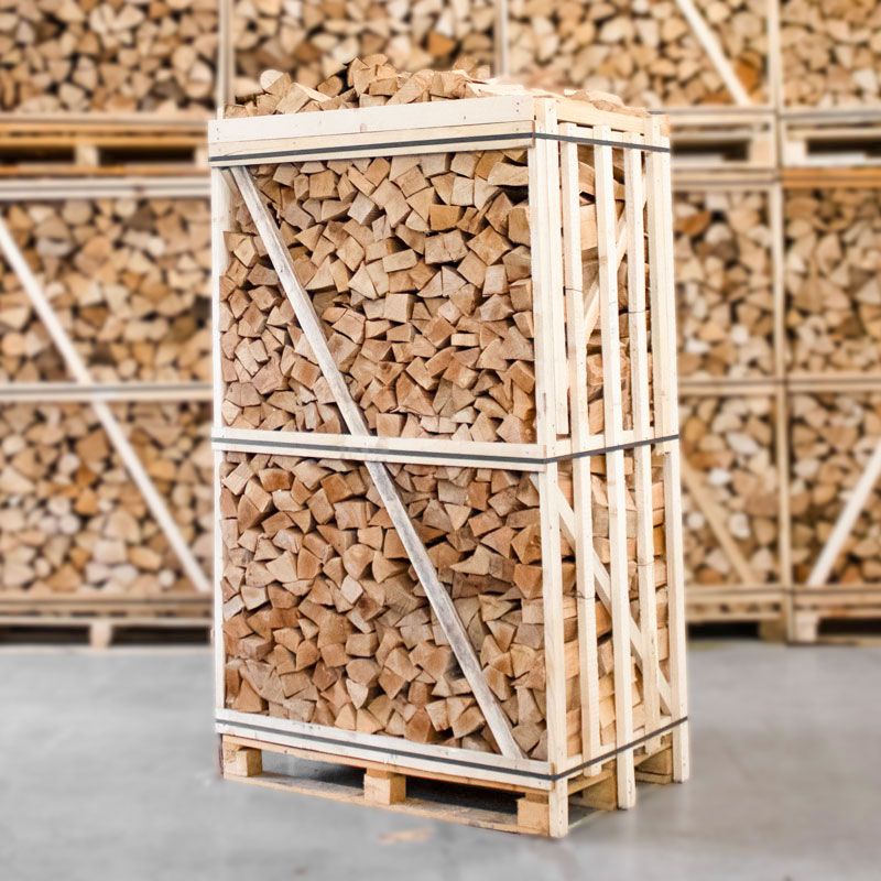 Volle pallet beuken haardhout zonder schors 25cm - Afbeelding 2