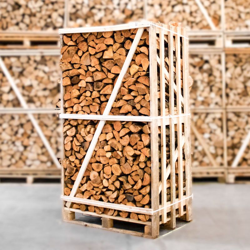 Volle pallet ovengedroogd gekloofd elzen haardhout 25cm - Afbeelding 4