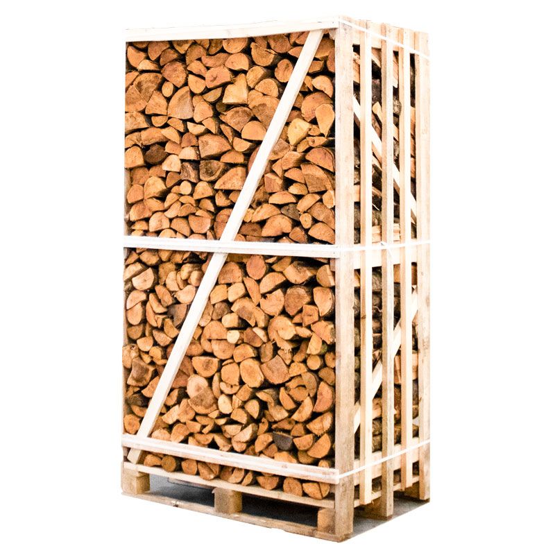 Volle pallet ovengedroogd gekloofd elzen haardhout 25cm