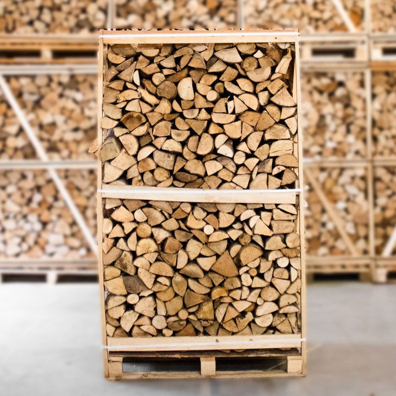 Volle pallet ovengedroogd gekloofd essen haardhout 25cm - Afbeelding 4