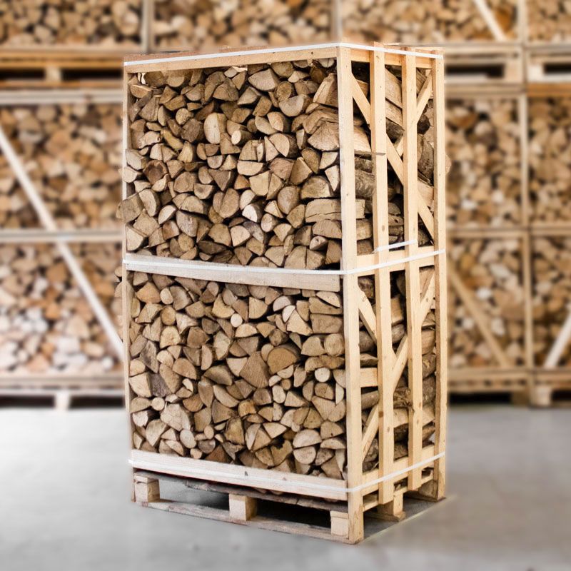 Volle pallet ovengedroogd gekloofd essen haardhout 25cm - Afbeelding 2